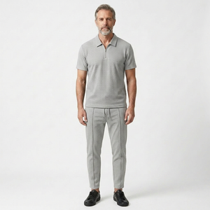 Levi - Short-Sleeve Zip Collar Matching Set