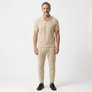 Levi - Short-Sleeve Zip Collar Matching Set