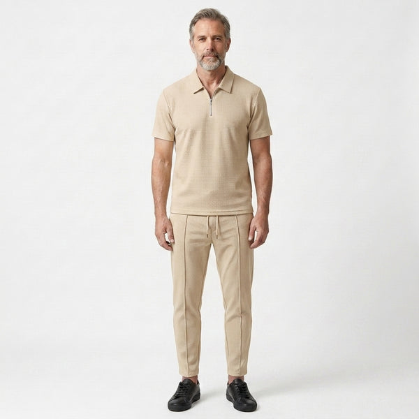 Levi - Short-Sleeve Zip Collar Matching Set