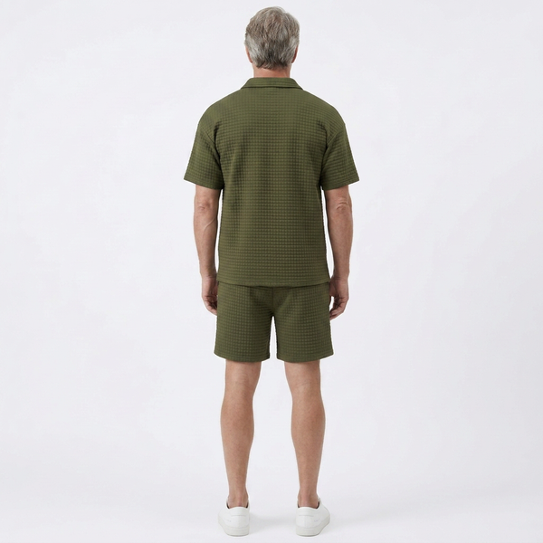 Liam - Matching Zip Polo And Shorts Set