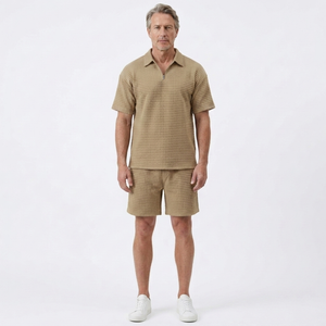 Liam - Matching Zip Polo And Shorts Set