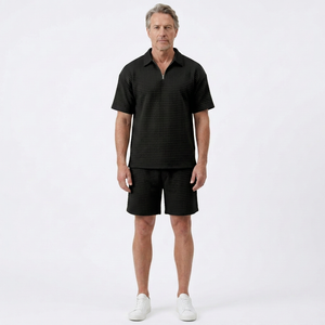 Liam - Matching Zip Polo And Shorts Set