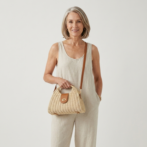 Shellova - Woven Shell Crossbody Shoulder Bag