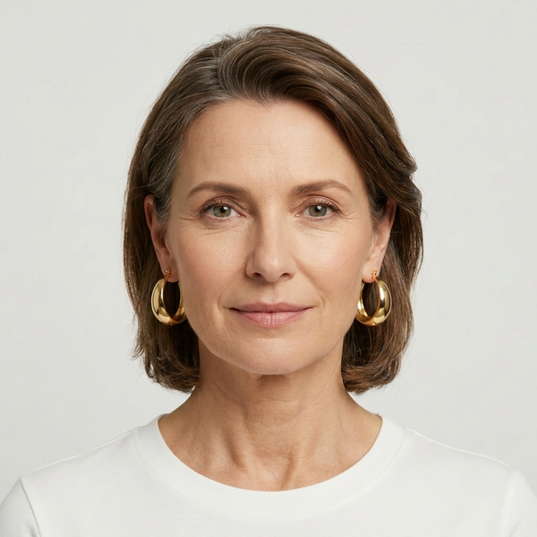 Aurevelle - Oversized Round Circle Drop Earrings