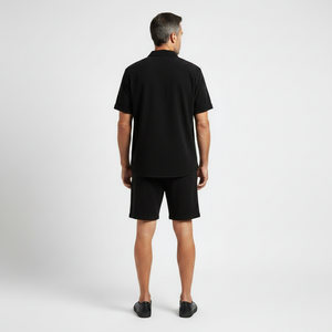 Stefan - Short Sleeve Button-Up Shirt And Shorts Set