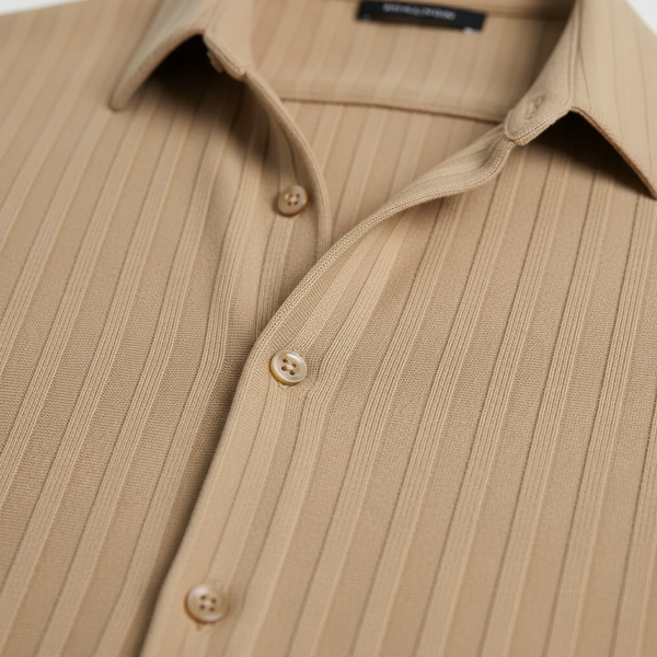 Victor - Textured Short Sleeve Shirt And Shorts Set