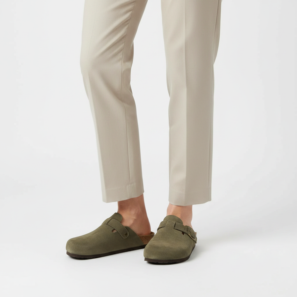 Valentina - Slip-On Mule Clog With Buckle Strap