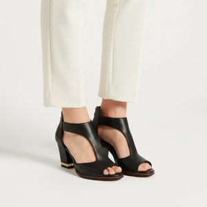 Solvene - Peep-Toe Block Heel Sandal