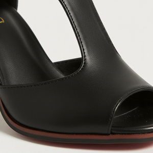 Solvene - Peep-Toe Block Heel Sandal