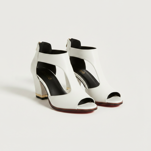 Solvene - Peep-Toe Block Heel Sandal