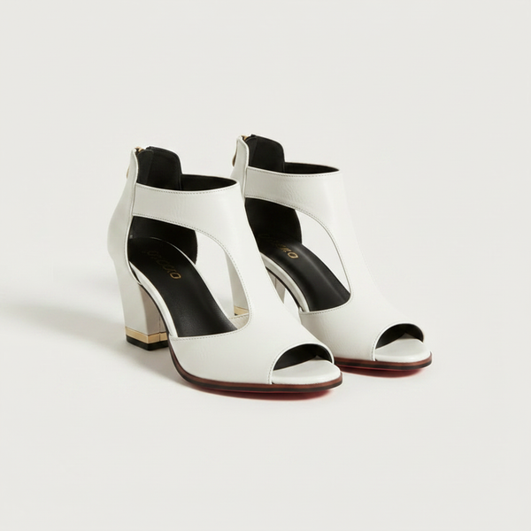 Solvene - Peep-Toe Block Heel Sandal