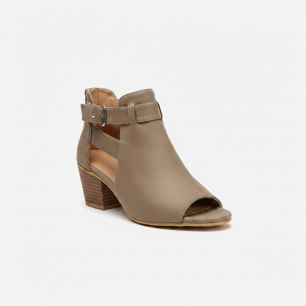 Vaelora - Peep-Toe Block Heel Sandal Boot