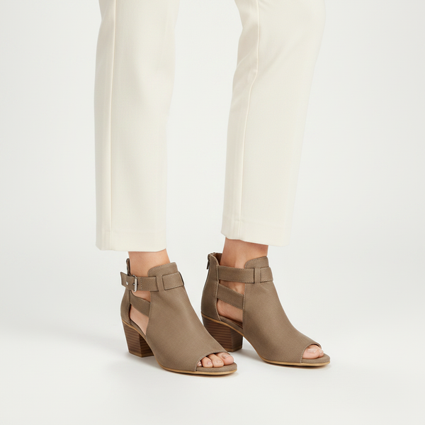 Vaelora - Peep-Toe Block Heel Sandal Boot