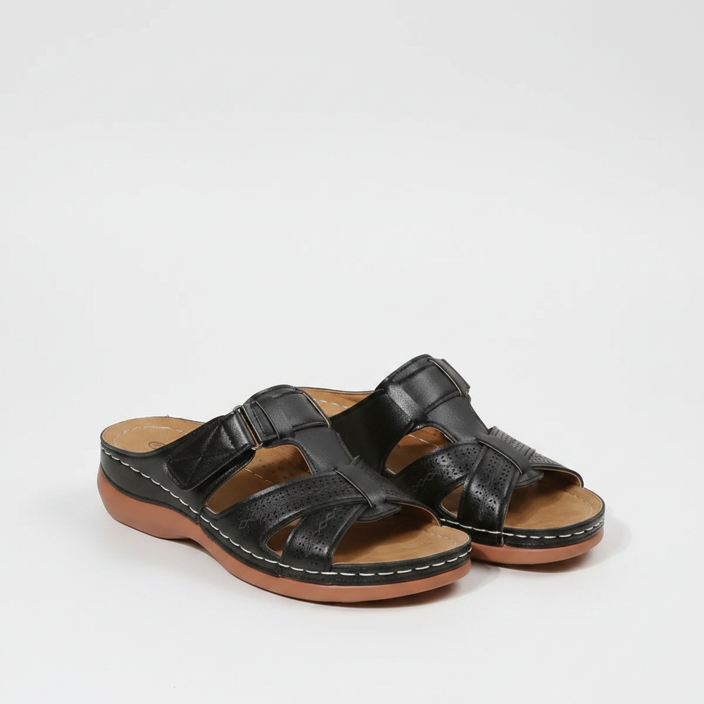 Alexa - Open-Toe Wedge Slide Sandal