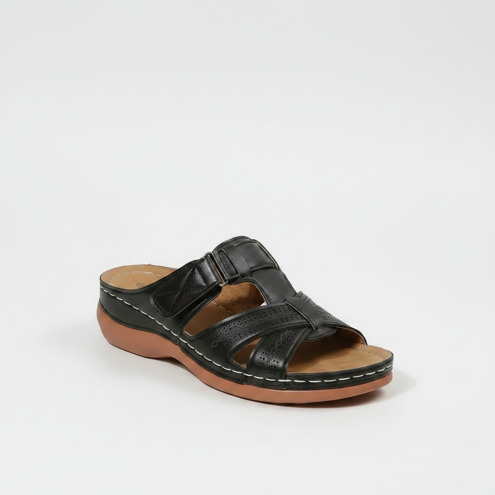 Alexa - Open-Toe Wedge Slide Sandal