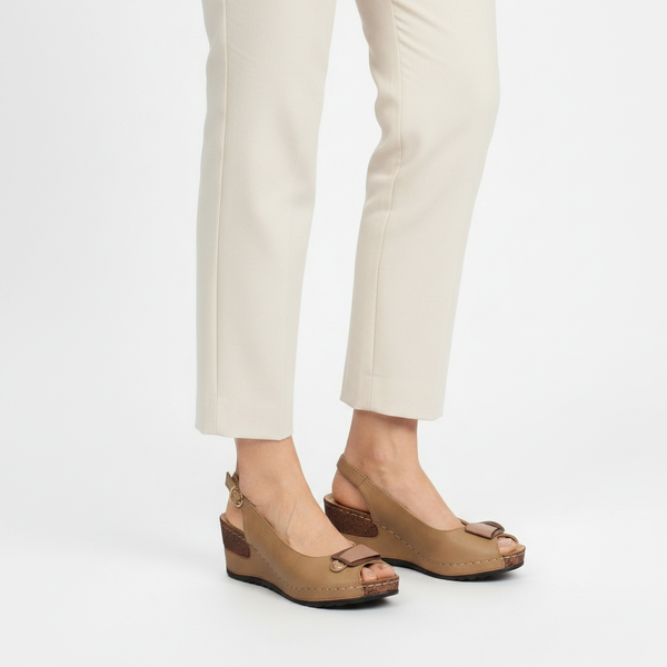 Nerisse - Wedge Sandal With Bow Detail