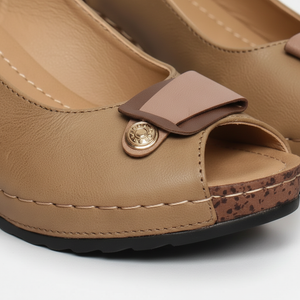 Nerisse - Wedge Sandal With Bow Detail