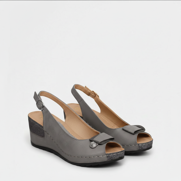 Nerisse - Wedge Sandal With Bow Detail