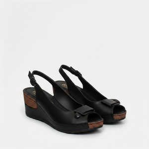 Nerisse - Wedge Sandal With Bow Detail