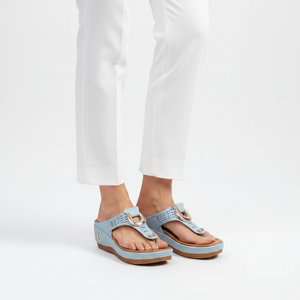 Slyndra - Wedge Toe-Ring Slide Sandal