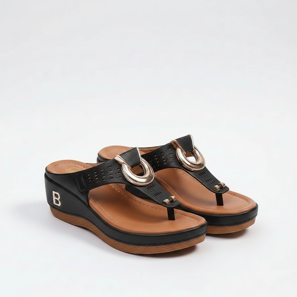 Slyndra - Wedge Toe-Ring Slide Sandal