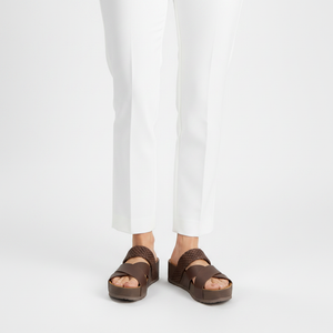 Wravella - Braided Strap Slip-On Platform Sandal