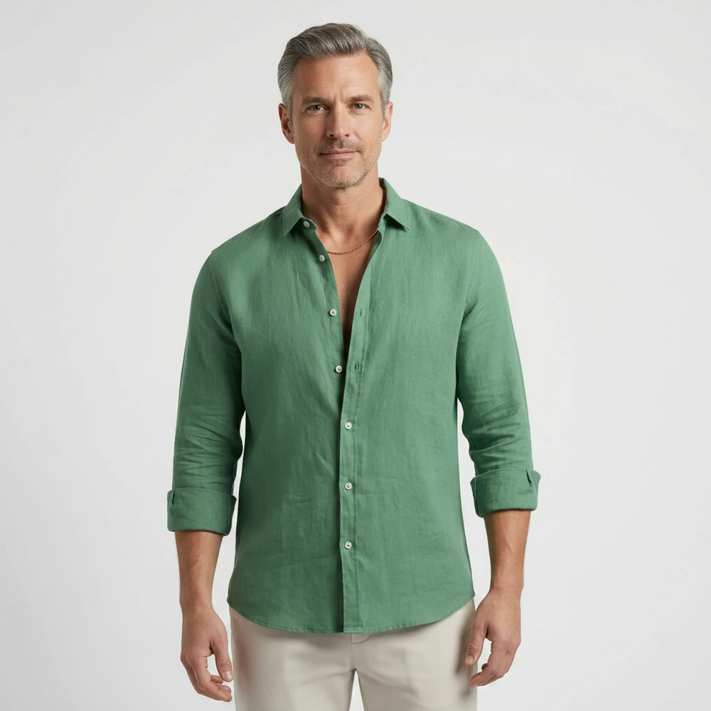 Verdano - Long Sleeve Button-Down Casual Shirt