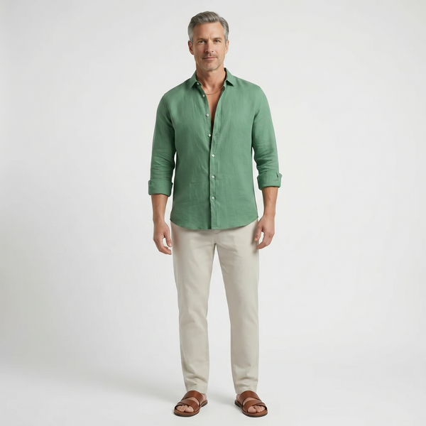 Verdano - Long Sleeve Button-Down Casual Shirt