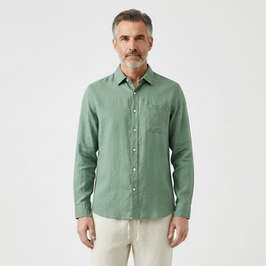 Breezaro - Breathable Button-Up Shirt And Drawstring Pants Set