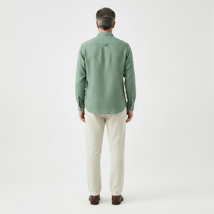 Breezaro - Breathable Button-Up Shirt And Drawstring Pants Set