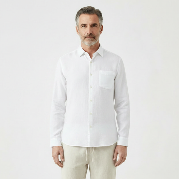 Breezaro - Breathable Button-Up Shirt And Drawstring Pants Set