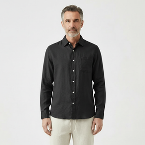 Breezaro - Breathable Button-Up Shirt And Drawstring Pants Set
