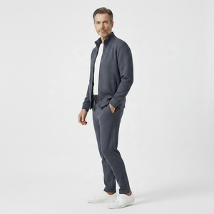 Veltrix - Men's Zip-Up Tracksuit With Tapered Pants