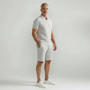 Paolo - Short Sleeve Zip Polo And Shorts Set