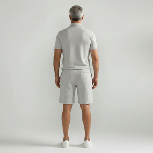 Paolo - Short Sleeve Zip Polo And Shorts Set