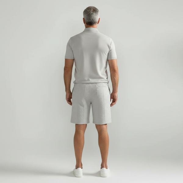Paolo - Short Sleeve Zip Polo And Shorts Set