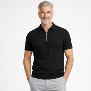Zolvex - Slim-Fit Zip-Collar Polo Shirt