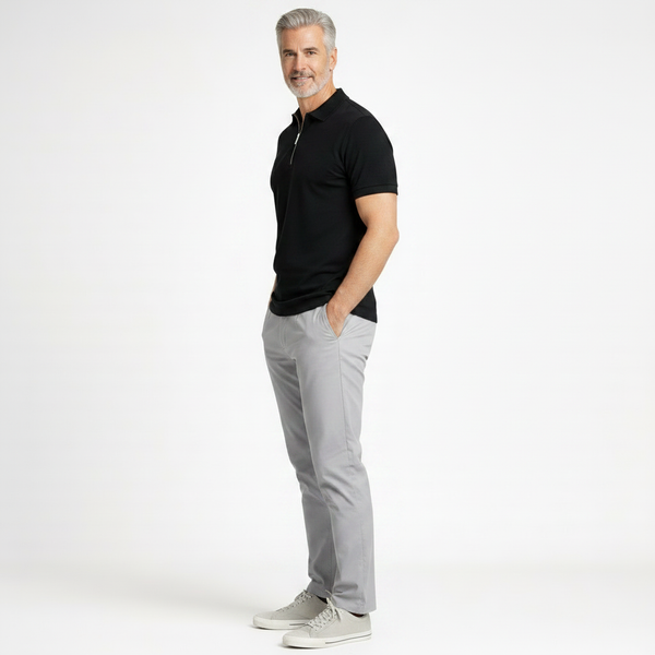 Zolvex - Slim-Fit Zip-Collar Polo Shirt