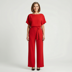 Siltessa - Wide-Leg Belted Jumpsuit For Women