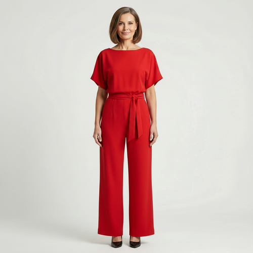 Siltessa - Wide-Leg Belted Jumpsuit For Women