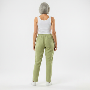 Brezara - High-Waist Drawstring Relaxed Pants
