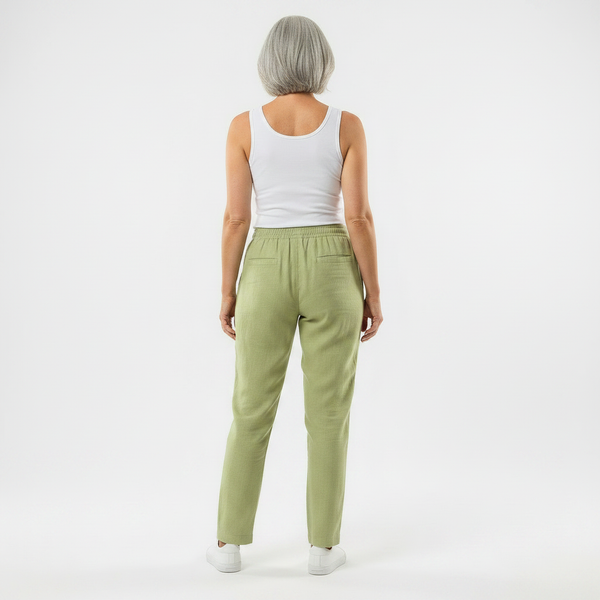 Brezara - High-Waist Drawstring Relaxed Pants