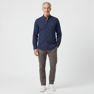 Strandco - Long Sleeve Band Collar Shirt