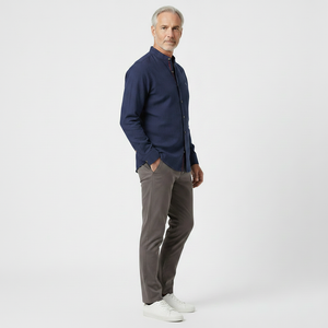 Strandco - Long Sleeve Band Collar Shirt