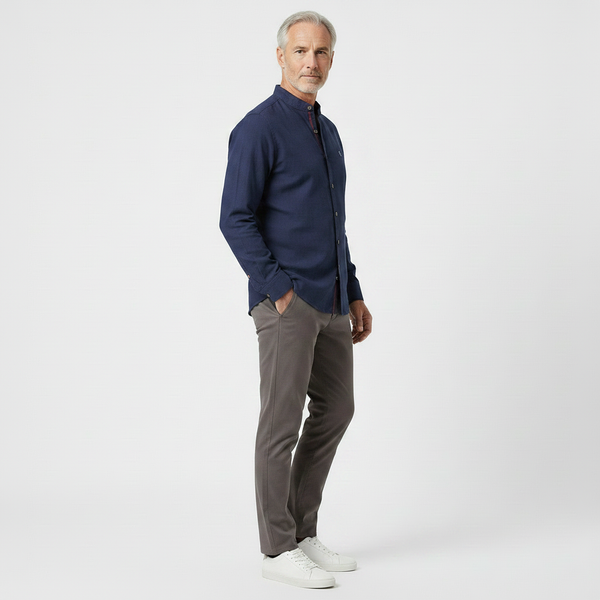 Strandco - Long Sleeve Band Collar Shirt