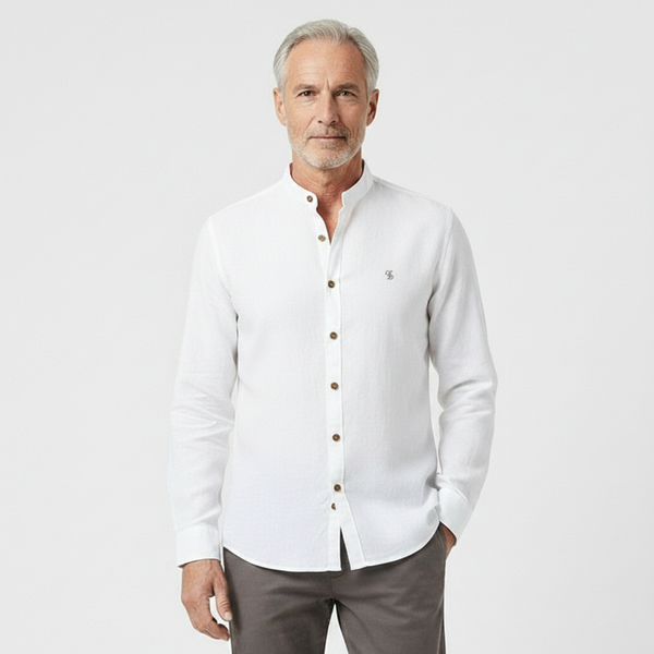 Strandco - Long Sleeve Band Collar Shirt