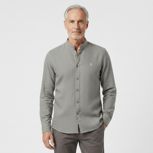 Strandco - Long Sleeve Band Collar Shirt