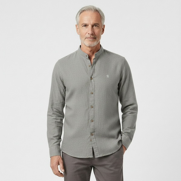 Strandco - Long Sleeve Band Collar Shirt