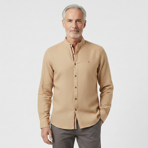 Strandco - Long Sleeve Band Collar Shirt