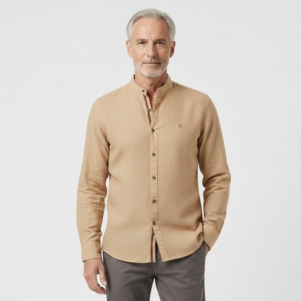 Strandco - Long Sleeve Band Collar Shirt